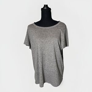 Philosophy Women's Size XXL Gray Heather Short Flutter Sleeve Top